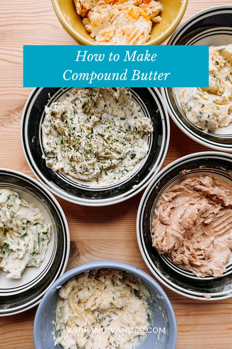 Explore easy compound butter recipes in my how-to guide. Elevate meals effortlessly with flavored butters - a perfect hostess gift! Diy Flavored Butter Recipes, Sweet Compound Butter Recipes, Savory Compound Butter, Compound Butter Sweet, Easy Italian Compound Butter, Sage Compound Butter, Compound Herb Butter Recipe, Compound Butter Recipes, Easy Hostess Gifts