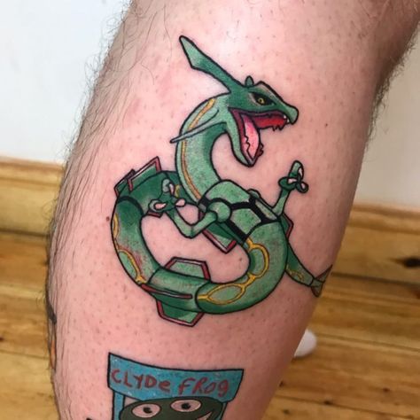 Rayquaza Tattoo, Pokemon, Tattoos, Pokémon