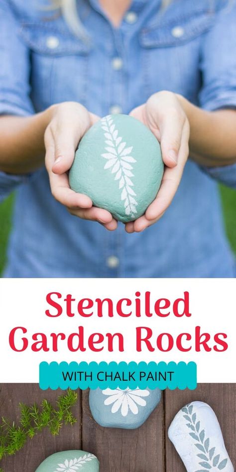 Easy Rock Art, Drawing On Rocks, Flowers On Rocks, Chalk Rock, Stencil Flowers, Garden Rocks, Pressed Flower Crafts, Rock Flowers, Drawing Stencils