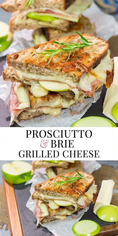 Prosciutto Brie Sandwich, Brie Prosciutto Sandwich, Brie Panini Recipes, Brie Cheese Sandwich, Apple Brie Sandwich, Grilled Cheese Brie, Brie Sandwich Recipes, Brie Grilled Cheese Sandwich, Prosciutto Sandwich