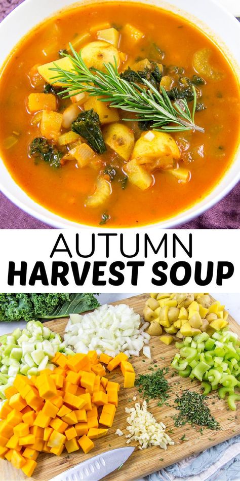 Fall Vegetable Soup, Autumn Soup Recipes, Harvest Soup, Winter Vegetable Soup, Cooking Soul Food, Pumpkin Vegetable, Hearty Vegetable Soup, Comfort Soup Recipes, Vegetable Harvest