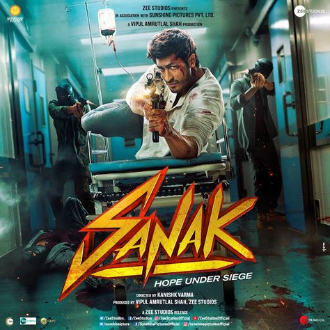 When love is in danger, nothing can stop the rage!🔥 Presenting #Sanak, our next action extravaganza, A #VipulAmrutlalShah Production, starring #VidyutJammwal, #RukminiMaitra, #NehaDhupia and #ChandanRoySanyal, Directed by #KanishkVarma. Produced by #VipulAmrutlalShah and #ZeeStudios Hindi Movie Film, Vidyut Jamwal, Sunshine Pictures, Tam Film, Movie Info, Thriller Movie, Thriller Film, Hindi Movie, Bollywood Movie