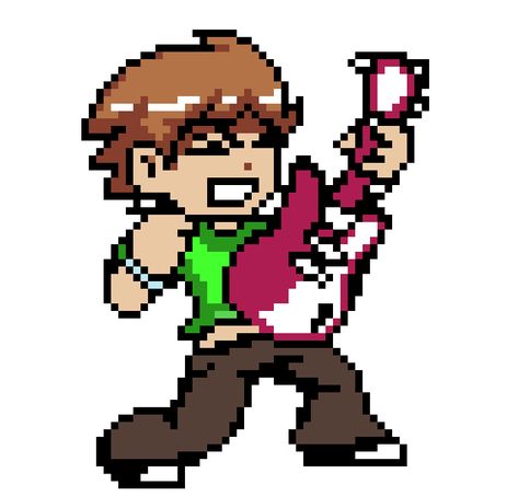 Scott Pilgrim Scott Pilgrim Game, Pixel Art Maker, Bryan Lee O Malley, Art Maker, Bryan Lee, Scott Pilgrim Vs. The World, Skeleton Art, Vs The World, Scott Pilgrim