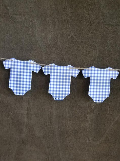 Oh Baby! Its time to party with the most adorable Gingham Baby Shower Theme! A Gingham Plaid Baby Shower is an adorable idea for any Gender Reveal Party or even a Camping Baby Shower theme. This Gingham Baby Shower Onesie Banner works for a Little Gentleman Theme, Fox Party Theme, Lumber Jack and Oh Deer Baby Shower too! Onesie Banner, Camping Baby Shower Theme, Plaid Baby Shower, Camping Baby, Fox Party, Lumber Jack, Deer Baby Showers, Camping With A Baby, Deer Baby