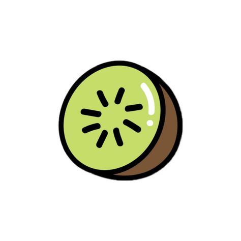 Cute Drawings Of Fruit, Fruit Doodles Easy, Cute Kiwi Drawing, Fruit Drawing Cute, Block Reaction Pic, Kiwi Fruit Tattoo, Kiwi Doodle, Kiwi Fruit Drawing, Kiwi Cartoon