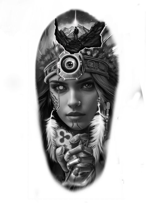 Chicano Tattoos Gangsters, Egyptian Queen Tattoos, Beautiful Angel Tattoos, Samurai Tattoo Sleeve, Geisha Tattoo Design, Bio Organic Tattoo, Mujeres Tattoo, Persian Tattoo, Gay Tattoo