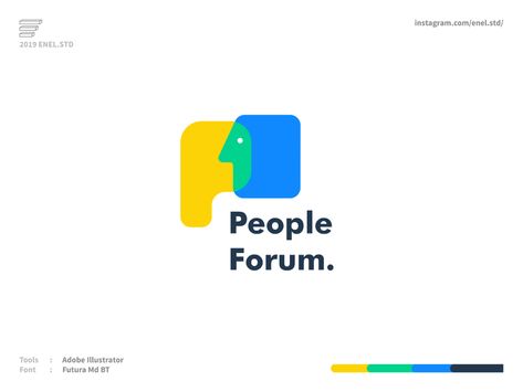 People Forum by Hafiz Enel on Dribbble Desain Merek, Education Logo Design, Inspiration Logo Design, Startup Logo, Journal Notes, People Logo, Forums Design, 타이포그래피 포스터 디자인, General Ideas