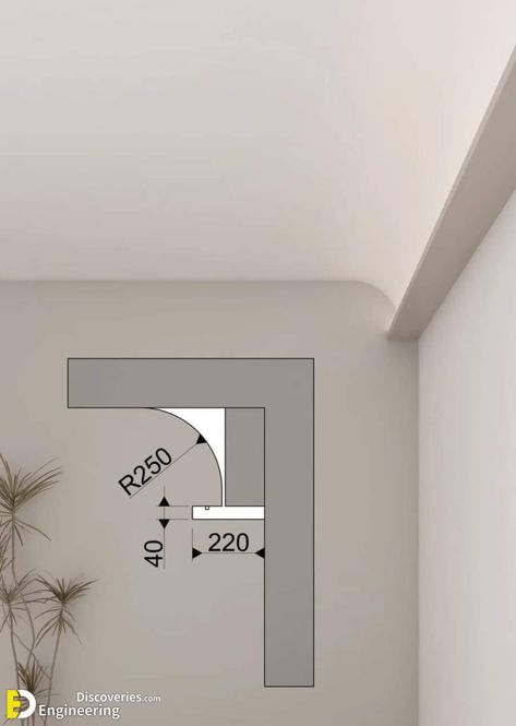 How To Install LED Ceiling Profile And Treating Corners In Ceilings Arabic Interior Design, Plaster Ceiling Design, False Ceiling Living Room, Interior Ceiling Design, Architectural Lighting Design, Pop Ceiling Design, Plaster Ceiling, Ceiling Design Modern, Cove Lighting