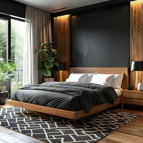 3+ Mid Century Decor Ideas in Black for a Sleek and Sophisticated Style • 333+ Art Images Mid Century Modern Bedroom, Creative Bedroom, Century Decor, Bedroom Wall Decor, Stylish Living Room, Bedroom Refresh, Bedroom Layouts, Master Bedrooms Decor, Remodel Bedroom