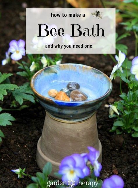 Bee Bath, Bee Friendly Garden, Bee Garden, Bee Friendly, Have Inspiration, Butterfly Garden, Garden Crafts, Bee Keeping, Permaculture