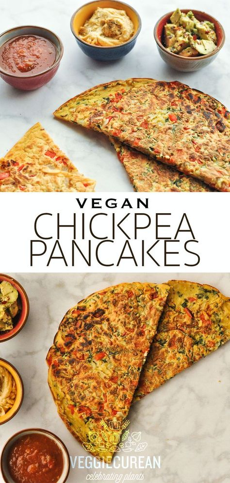 Vegan Breakfast Recipes Healthy, Raw Vegan Breakfast, Quick Vegan Breakfast, Vegan Breakfast Recipes Easy, Chickpea Pancakes, Avocado Recipes Breakfast, Gold Food, Menu Sarapan Sehat, Vegan Breakfast Easy