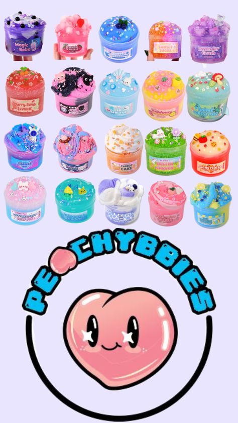 HEY PEACHYBBIES I NEED MY MAGIC BOBA Kawaii Cups, Easy Slime Recipe, Slime Time, Finger Strength, Slime Kit, Slime Shops, Peppermint Cookies, 10th Birthday Parties, Sticker Template