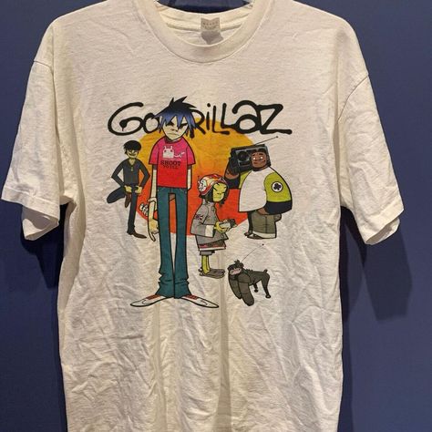 Vintage Gorillaz Band tees Gorrilaz Shirt, Gorillaz Shirt, Gorillaz Band, Band Tee Shirts, Vintage Band Tees, Y2k Tops, Radiohead, T Shirt Brand, Clothing Design