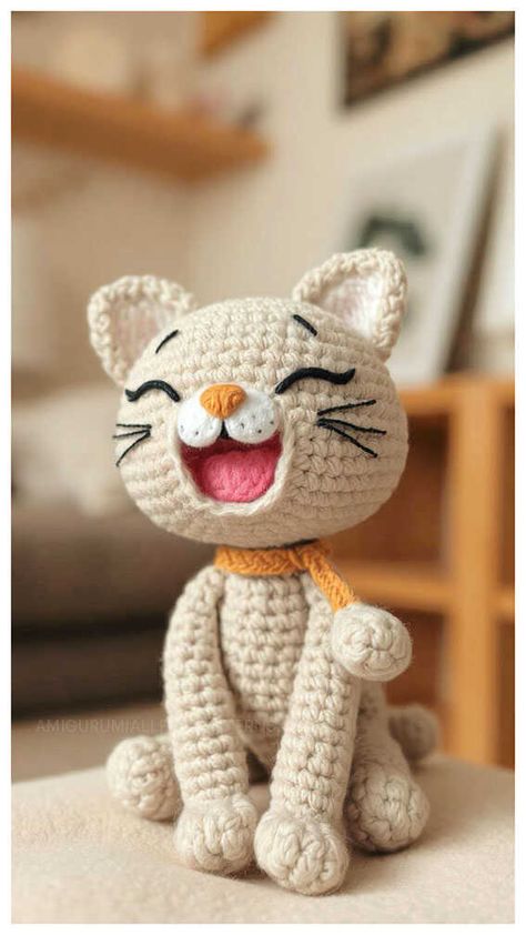 Free Cat Amigurumi Pattern, Cat Crochet Free Pattern, Cat Amigurumi Free Pattern, Crochet Rabbit Free Pattern, Amigurumi Cats, Crochet Pillow Patterns Free, Crochet Patterns Baby Boy, Crochet African Flowers, Free Crochet Amigurumi Patterns