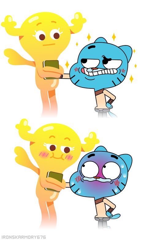 Penny And Gumball, Amazing Gumball, World Of Gumball, The Amazing World Of Gumball, Fan Art Drawing, Extremely Funny Jokes, Art Archive, Couple Drawings, Funny Cartoon