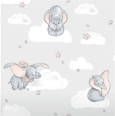 Disney Dumbo Wallpaper, Dumbo Wallpaper, High Quality Wallpaper, Handy Wallpaper, Quality Wallpaper, Repeat Pattern, High Quality Wallpapers, Grey Wallpaper, Repeating Patterns