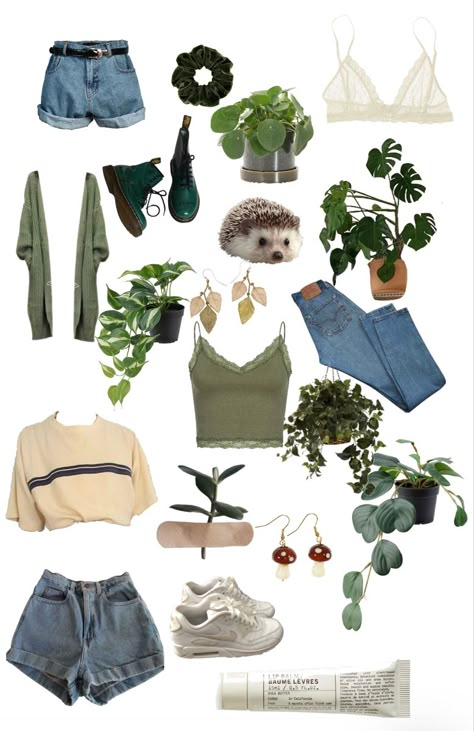 School Photoshoot Outfit, April Aesthetic Outfits, Botanical Aesthetic Outfit, Biology Aesthetic Outfit, Chemistry Major Aesthetic Outfits, Olive Garden Outfits, Plant Outfit Aesthetic, Aesthetic Gardening Outfits, Plant Aesthetic Outfits