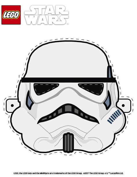 LEGO Star Wars Stormtrooper mask Star Wars Masks Printable Free, Trendy Party Themes, Lego Star Wars Birthday, Decoracion Star Wars, Lego Star Wars Party, Star Wars Printables, Party Themes Ideas, Star Wars Classroom, Star Wars Masks