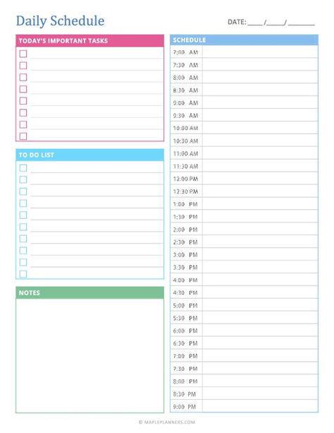 Free Printable Daily Schedule Template Free Printable Daily Schedule Templates, Good Notes Daily Planner, Printable Daily Schedule, Daily Schedule Printable, Daily Routine Schedule, Advent Calendar Activities, Daily Planner Printables Free, Aquarium Maintenance, Daily Schedule Template