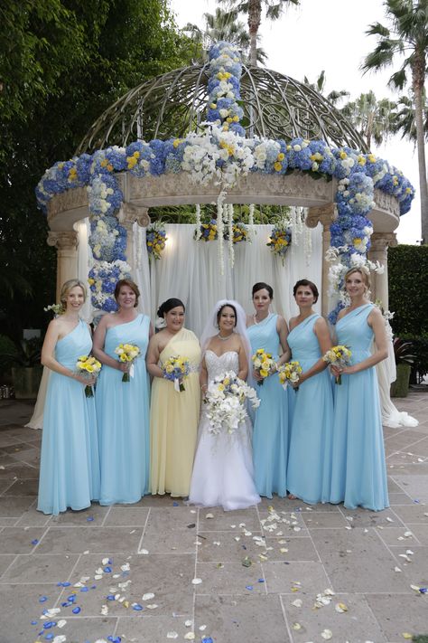 Lovely light blue and yellow bridesmaid dresses Dusty Blue And Yellow Bridesmaid Dresses, Pastel Yellow And Blue Wedding Bridesmaid Dresses, Light Blue And Yellow Bridesmaid Dresses, Blue And Yellow Bridesmaids, Sky Blue And Yellow Wedding, Blue And Yellow Bridesmaid Dresses, Dusty Blue And Yellow Wedding, Light Blue And Yellow Wedding, China Blue Wedding