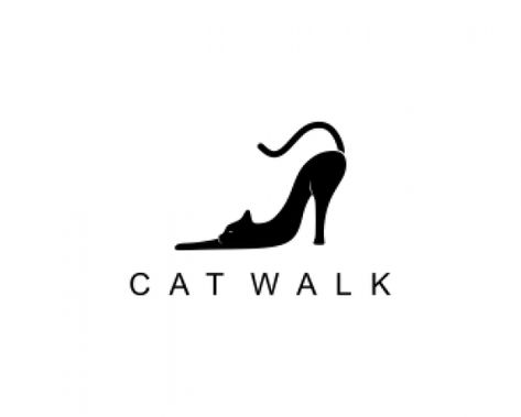 cat walk Logo design by kirsaki - cat in a form of high heals #cat #catlogo #BrandCrowd #design #logo #cat #cat #design Walk Logo, Kat Haken, Industrial Lighting Design, Negative Space Logos, Inspiration Logo Design, Create Logo, Logo Luxury, Shield Logo, Boutique Logo