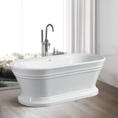 Versailles 59 in. Acrylic Flatbottom Freestanding Bathtub in White Hammock House, Bathtub Ideas, Deep Tub, Vanity Art, Standing Bath, Freestanding Bathtub, Freestanding Tub, Whirlpool Bathtub, Downstairs Bathroom