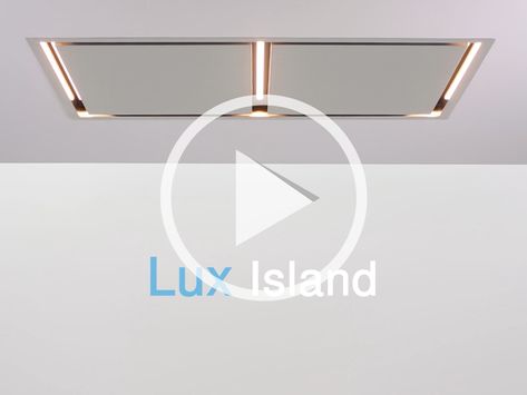 Zephyr Lux Island Range Hood | Zephyr Online Flush Mount Island Range Hood, Island Vent Hood, Kitchen Exhaust Fan, Ceiling Hood, Island Hood, Island Range, Hood Fan, Ceiling Vents, Plywood Kitchen