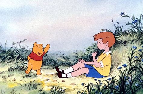 "Good morning Christopher Robin." Robin Cartoon, Art In The Park, Winnie The Pooh Pictures, Winnie The Pooh Quotes, Winnie The Pooh Friends, Pooh Quotes, Christopher Robin, Pooh Bear, Baby Boy Names