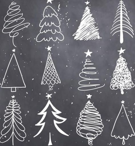 Christmas Chalkboard Art, Christmas Printable Art, Print Room Decor, Room Decor Christmas, Christmas Window Painting, Christmas Tree Print, Christmas Chalkboard, Chalkboard Designs, Christmas Window Decorations