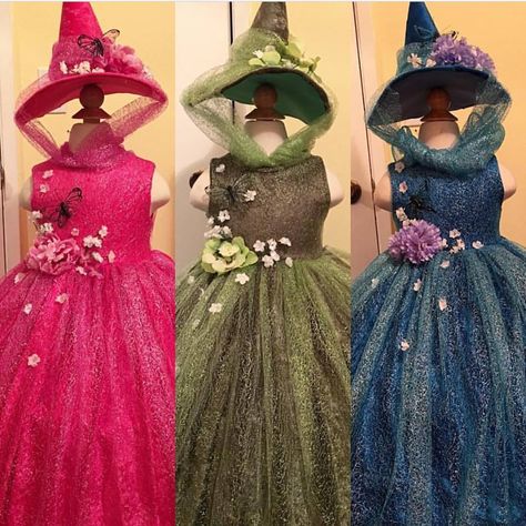 Three Fairies, Fairy Godmother Costume, Holloween Costumes, Kid Costumes, Sleeping Beauty Costume, Sleeping Beauty Fairies, Carnaval Costume, Halloween Disney, Holloween Costume