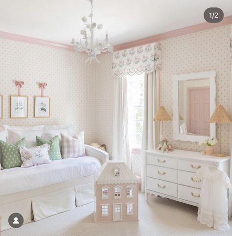 Pink Toddler Rooms, Girly Nursery, Nursery Accent Wall, Big Girl Bedrooms, Nursery Girl, Toddler Girl Room, Nursery Room Design, Nursery Room Inspiration, Girl’s Room