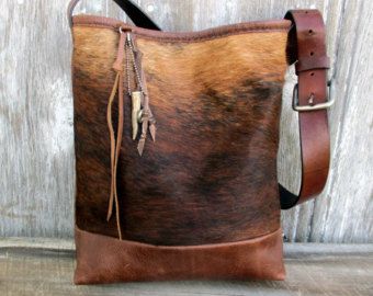 Brindle Cowhide, Cowhide Purse, Faux Fur Bag, Cowhide Handbags, Western Purses, Cowhide Bag, Fur Bag, Boho Bags, Leather Projects