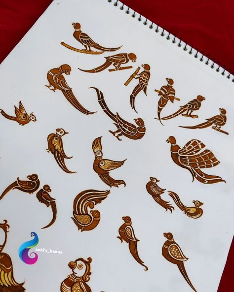 Pretty parrots! Save it for your next design inspiration! Tag @ankis_henna in your posts! #mehenditutorial #mehendiclass #onlineclass #onlineclassdemo #onlinecoaching #parrotdrawing #parrotmehendi #parrotdesign #mehendiinspiration #pune #punemehendiclasses #punemehendiartist Parrot Mehendi Designs, Mehndi Basics, Mehendi Tutorial, Pretty Parrots, Mendi Design, Hand Mehendi, Parrot Drawing, Parrot Design, Basic Mehndi