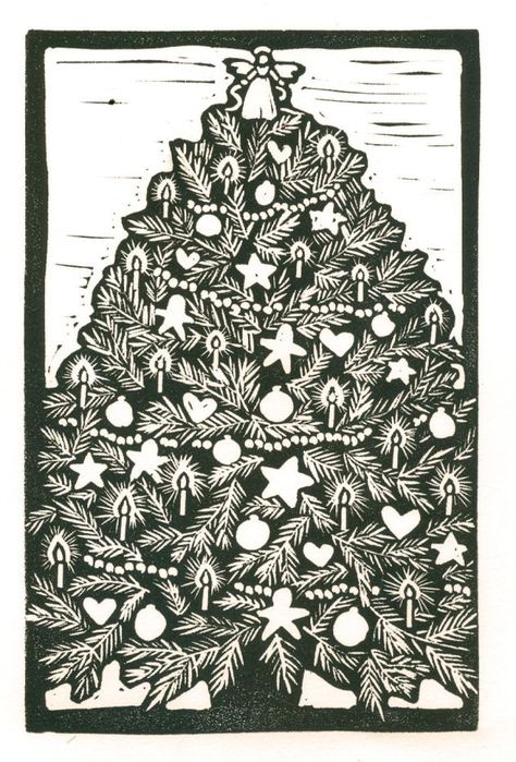 Tracy Gillespie | Block Prints « PoemShape Christmas Linocuts, Christmas Printmaking, Lino Print Pattern, Christmas Blocks, Print Christmas Card, Linocut Printmaking, Lino Art, Lino Prints, Relief Printing