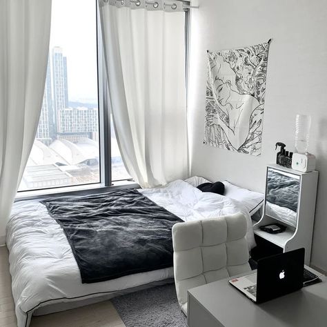 Modern Japanese Bedroom Aesthetic, Asian Room Aesthetic, Korean Bedroom Aesthetic, Bedroom Ideas Korean, Japanese Bedroom Aesthetic, Cute Kawaii Room, Modern Japanese Bedroom, Korean Bedroom Ideas, Korean Bedroom