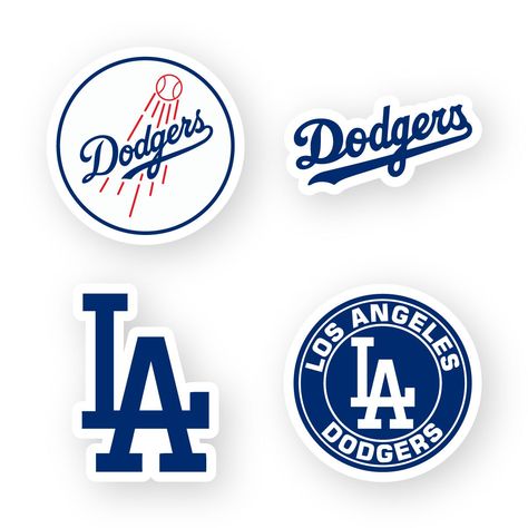 Show off your love for your favorite Los Angeles Dodgers MLB team with these stickersdecals! This vinyl decal works great for vehicles, bikes, helmets, skateboards, banners, glass, and metal surfaces.Apply on windows, cars, laptops, notebooks, helmets, mailboxes, cornhole boards and more. They can be applied to just about anything and make a perfect gift idea for any fan! Stickers are an easy way to cover up minor scratches or dings on your laptop, tablet, smartphone or any electronic device. Th Dodger Logo, Dodgers Logo, Mlb Stickers, Baseball Stickers, Dodgers Cake, La Dodgers Logo, Los Angeles Logo, Dodgers Sign, Baseball Painting