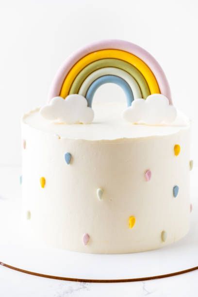 This rainbow cake just makes me feel so happy. I absolutely sliced into it to see all those gorgeous colorful layers. The best part is that this rainbow cake isn’t just for looks; it tastes absolutely amazing. You won’t have a crumb leftover. #jsyummy #yummy #sweets #js #soft #easy #soft #rainbowcake #whitecolor #nice #simple #moist #cute #fluffy #amazing #unique #trending #stunning #beautiful #awosome #wonderful #crumb. Simple Rainbow Cake, Clouds Cake, Rainbow Buttercream, Cake Rainbow, Cloud Cake, Cloud Decoration, Confetti Cake, Rainbow Cloud, Color Rainbow