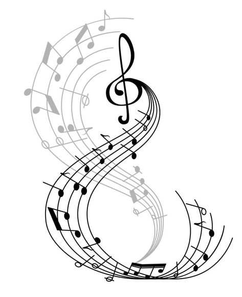 Music note poster with musical symbol on staff Music Design Ideas, Music Symbol Tattoo, Small Inspirational Tattoos, Small Colorful Tattoos, Music Printables, Music Vector, Music Notes Tattoo, Music Graphics, Music Symbol