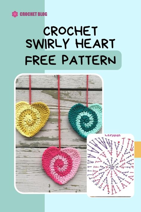 Crochet Spiral Heart Coasters Tutorial Swirly Heart Crochet, Crochet Spiral Heart Free Pattern, Spiral Heart Crochet Pattern, Spiral Heart Crochet, Spiral Crochet Pattern Free, Crochet Spiral, Spiral Crochet Pattern, Crochet Baby Socks, Spiral Crochet