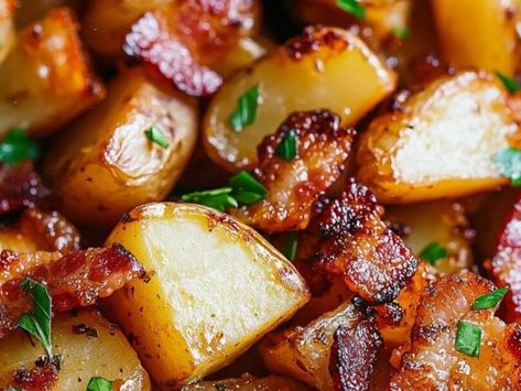 Crispy Perfection: Wisconsin's Favorite Honey Bacon Roasted Potatoes Recipe - NewsBreak Potatoe Ideas, Honey Bacon, Bacon Onion Jam, Crispy Roasted Potatoes, Crispy Parmesan Potatoes, Brown Sugar Pork Chops, Creamy Chicken Pasta Recipes, Crispy Roast Potatoes, Easy Baked Ziti