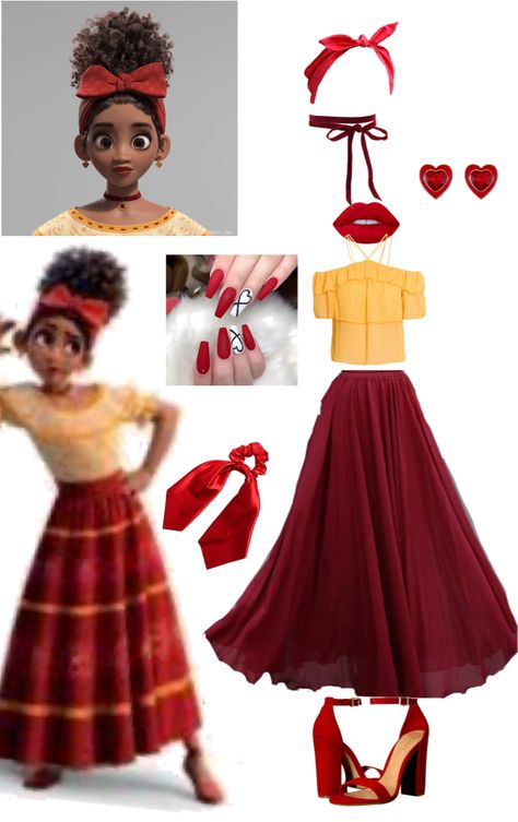 Discover outfit ideas for made with the shoplook outfit maker. How to wear ideas for lime crime and Red Choker Disney Costumes For Women, Movie Character Outfits, Disney Costumes Diy, Disney Character Outfits, Disney Bound Outfits Casual, Disney Characters Costumes, Disney Outfits Women, Themed Halloween Costumes, Disney Princess Costumes