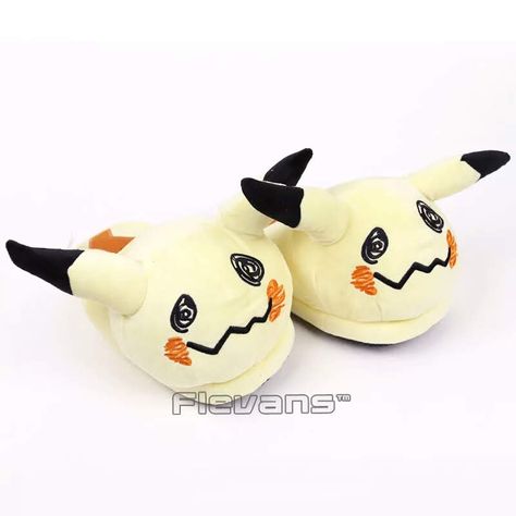 Mimikyu Plush, Pokemon Slippers, Animal Anime, Hug Pillow, Plush Slippers, Rabbit Dolls, Warm Shoes, Vinyl Dolls, Halloween Cartoons