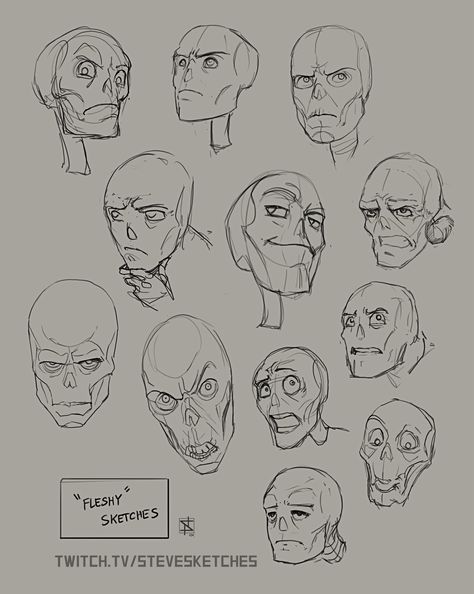 Stylized Face, Cartoon Tutorial, Expression Sheet, Artist Tutorials, Drawing Body Poses, Human Anatomy Drawing, Face Drawing Reference, Sketching Techniques, Gesture Drawing