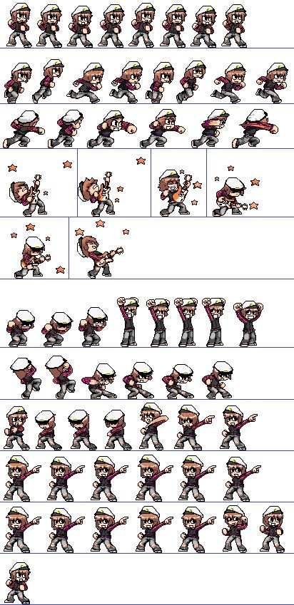 Sprite Template, Animation Sprite, Pixel Tutorial, Alvida One Piece, Sprite Soda, Sprite Sheet, Game Making, Indie Game Art, Video Game Sprites