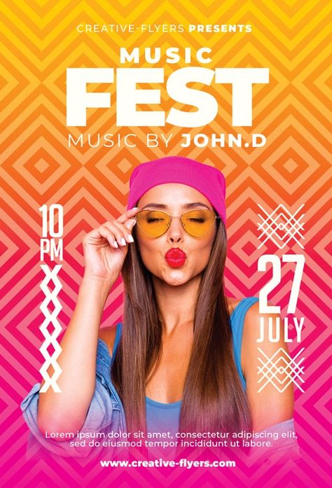 Summer Festival Graphic Design, Summer Festival Poster Design, Summer Festival Design, Summer Festival Poster, Festival Flyer Design, Music Festival Flyer, Festival Poster Design, Elegant Flyer, Summer Music Festival