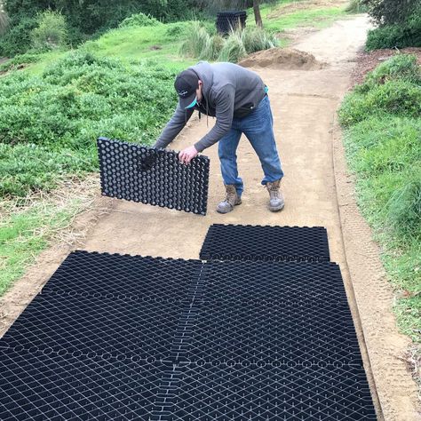 Diamond Grid Soil Stabilization Underlayment | Forestry Suppliers, Inc. Permeable Driveway, Gravel Pathway, Diy Driveway, Asphalt Driveway, Permeable Pavers, Shed Floor, Gravel Driveway, Driveway Design, Driveway Landscaping