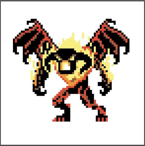 Pixel art version of the balrog of moria from lord of the rings Moria Lotr, Pixel Art Landscape, Fantasy Cars, Tolkien Art, Cool Pixel Art, Diy Perler Bead Crafts, Knitting Machine Patterns, Pixel Art Characters, Pix Art