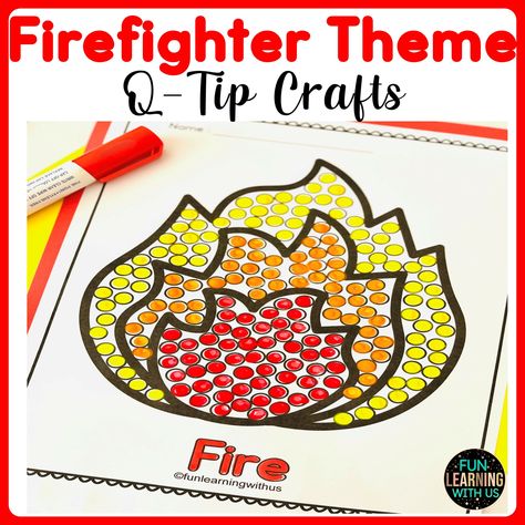 Fun Fire Safety Activities, Fire Safety Water Table, Fire Prevention Preschool Activities, Water Safety Preschool Crafts, Fire Station Activities For Preschool, Fire And Safety Preschool, Fire Theme Sensory Bin, Fire Prevention Preschool Crafts, Fire Safety Art Projects