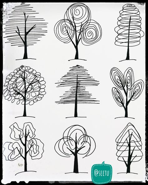 Mail - Christie and Hank Norton - Outlook Tree Doodle Drawing, Trees Drawing Simple, Tree Doodle Simple, Doddleoddle Art, Doodle Trees, Tree Doodles, Nature Doodles, Carcase Iphone, Tree Doodle