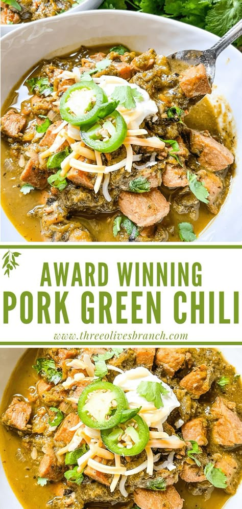 Hatch Green Chili Recipes Pork, Instapot Chili Verde Pork, Pork Poblano Stew, Pork Green Chile Stew, Green Chili Pork Soup, Pork Chili Verde Stew, Green Chili Pork Stew Crockpot, Crockpot Green Chili Pork, Hatch Green Chili Stew